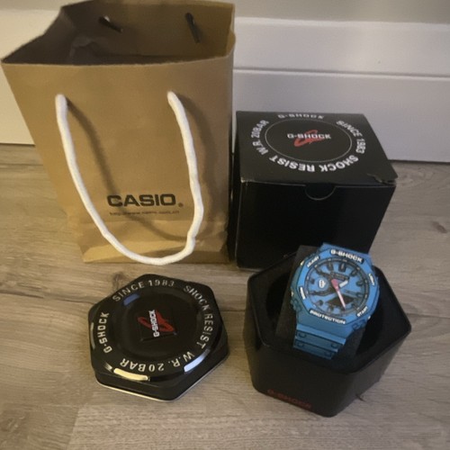 Casio shock 2100 blue - casio, ga-2100