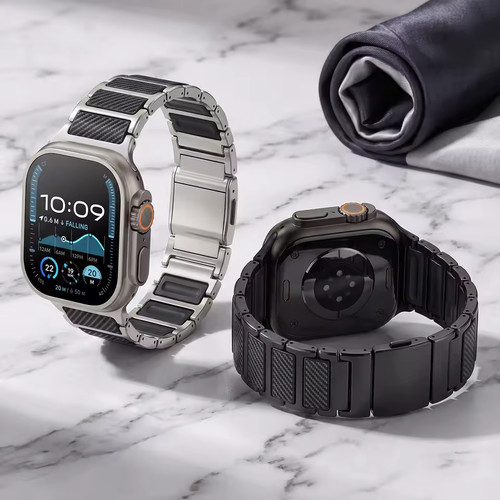 Carbon fiber titanium - titanium, band