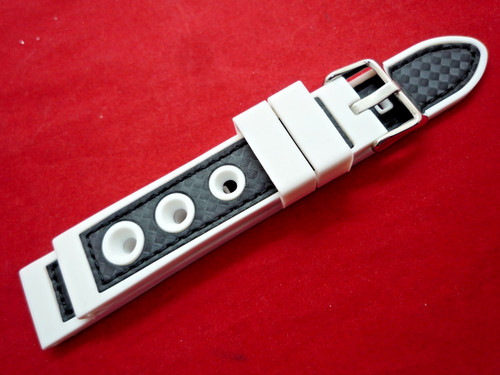 White black silicon rubber - white,