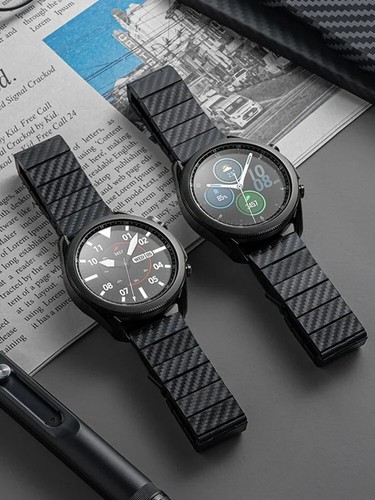 Metal watch band carbon fiber - metal,
